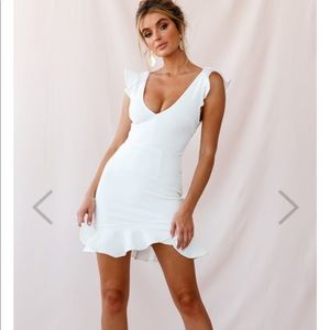 White Mini Dress - Size M